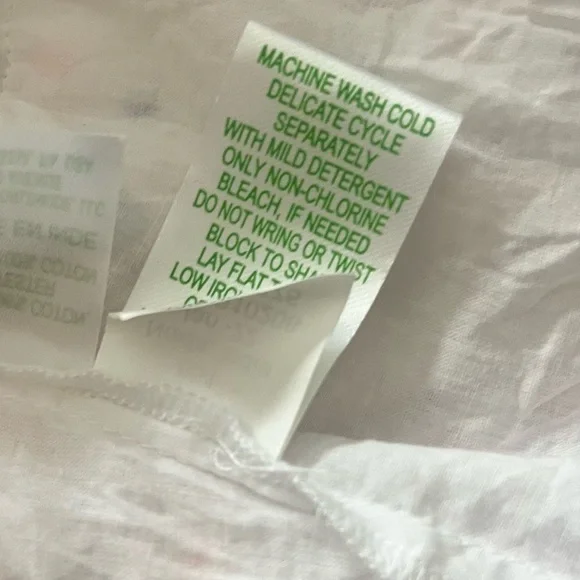 Lilly Pulitzer Ethenia White Blue Orange Patterned Skirt with Pom Poms - Picture 7 of 9